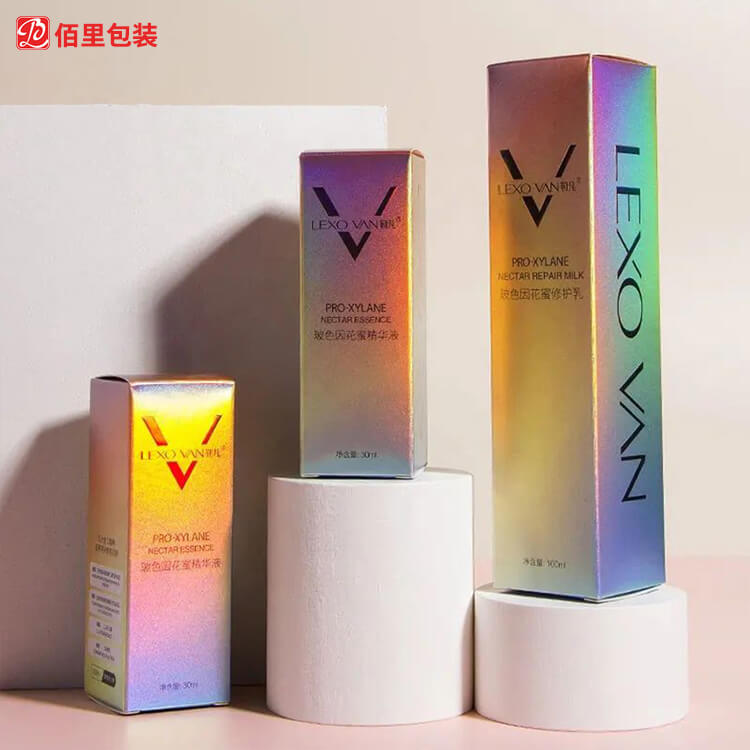 护肤品系列彩盒镭射印刷